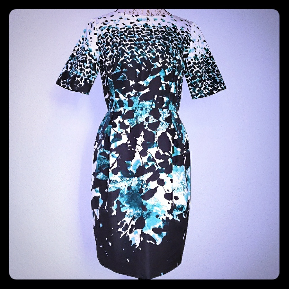 Brooks Brothers Cotton Blend Floral Print Dress